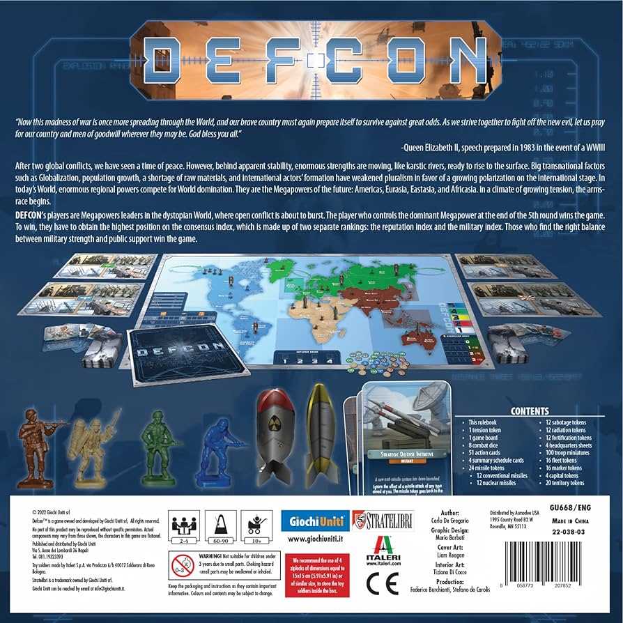 Defcon 1 Board Game: A Thrilling Strategy Game of Military Warfare