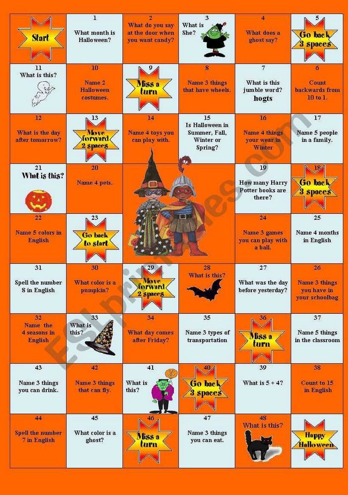 Halloween Board Game Printable: Fun and Spooky Activities for the Whole Family