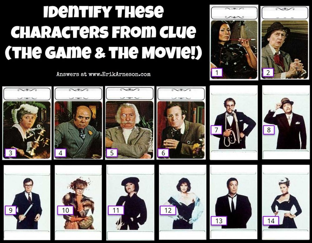 Meet the Memorable Characters from the Board Game Clue Meet the Memorable Characters from the Board Game Clue
