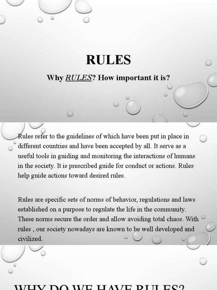 The Importance of Rules: Understanding Their Purpose and Impact